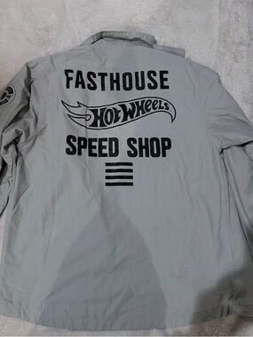 Fasthouse x Hot Wheels Light Gray Men's Jacket - Speed Shop Graphic